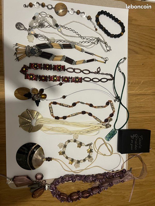 Lot De Bijoux Fantaisie Créateurs - Couleur Argentée, Occasion