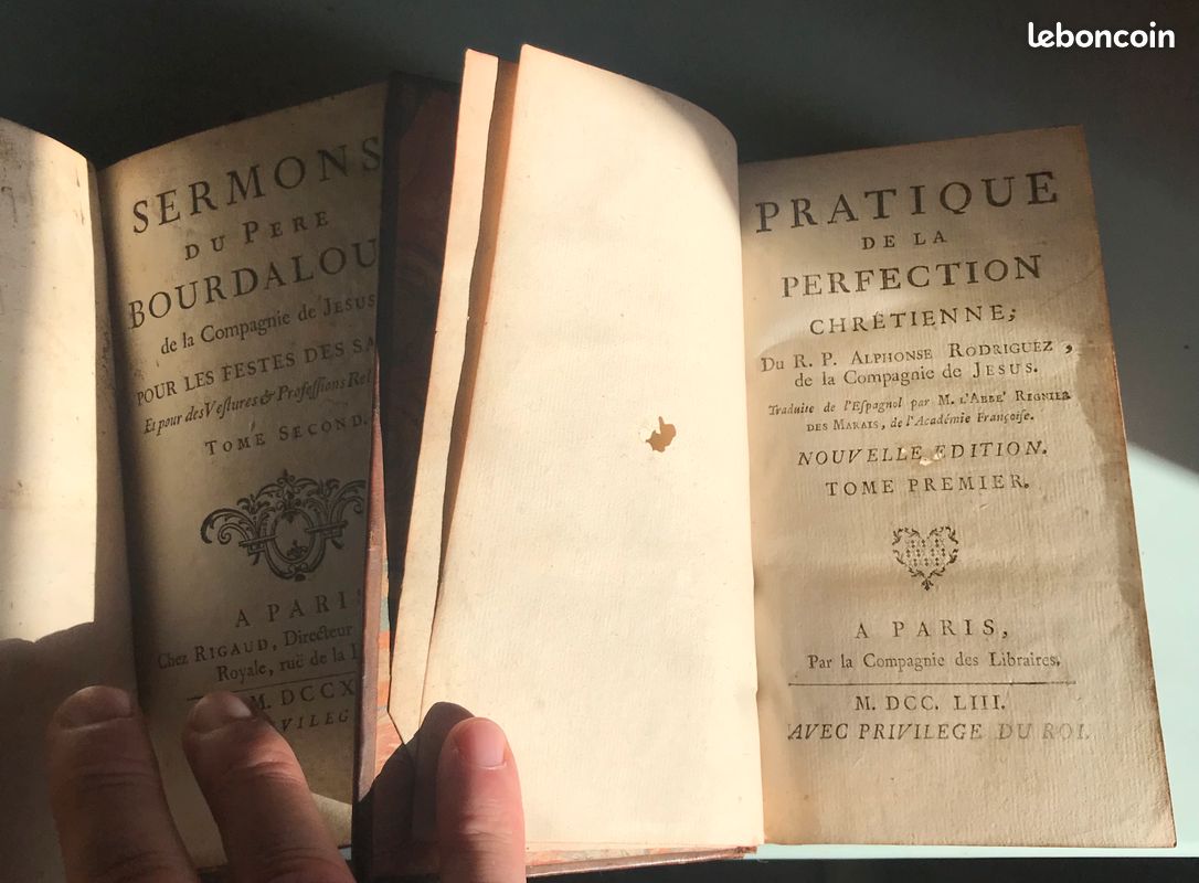 Livres anciens reliures cuir 18ème siècle (image 4)