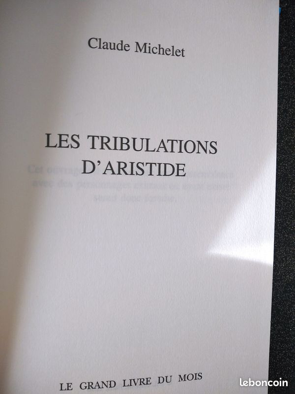 Les tribulations d'Aristide Claude Michelet Ed Le grand livre du mois (image 2)