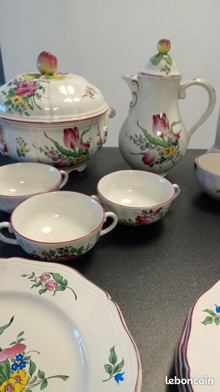 Gros lot de service de porcelaine de Lunéville (image 5)
