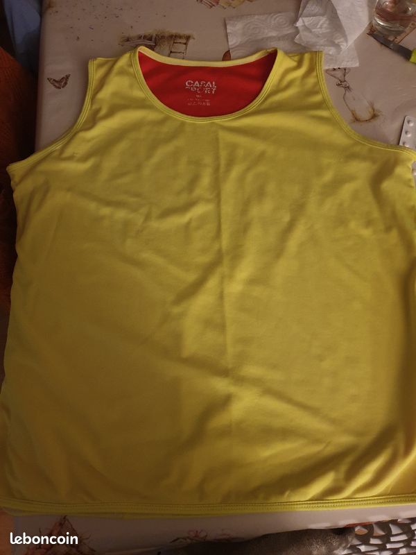 Chasuble jaune fluo et rouge (image 1)