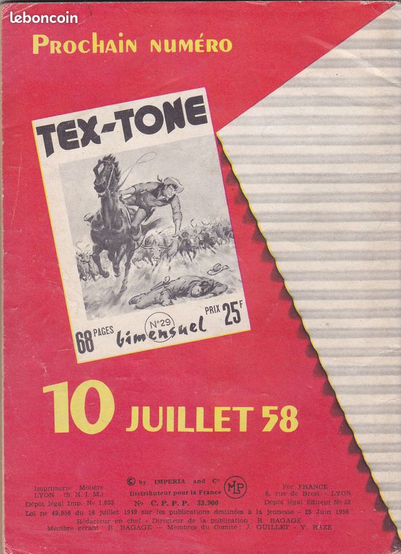 Tex-Tone N°28 Imperia juil. 1958 (image 2)