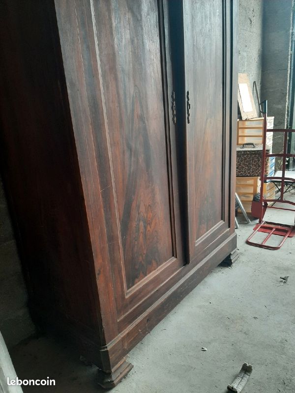 Armoire ancienne bois massif teinté (image 2)