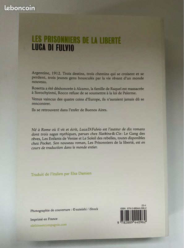 Les prisonniers de la liberté - Luca Di Fulvio - Roman (image 2)