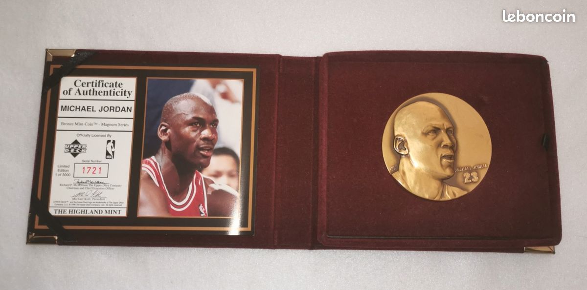 🏀 Médaille commémorative Michael Jordan Chicago Bulls 1996 🏀 (image 1)