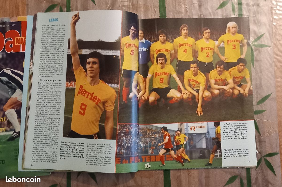 CLIPPING POSTER FOOTBALL 1976-1977 CAPITAINE ADAMS OGC NICE OGCN GYM AIGLONS