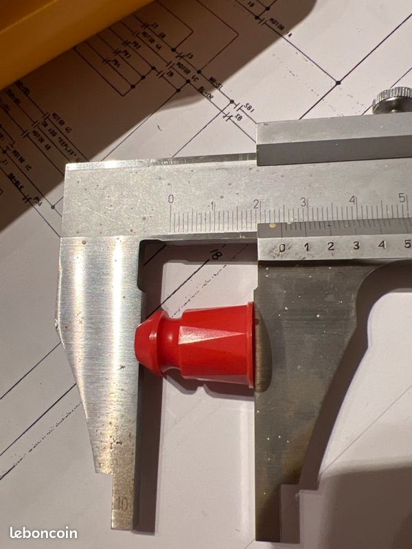 LOT de 6 plots pour flipper Williams Bally Gottlieb ROUGE opaque ...