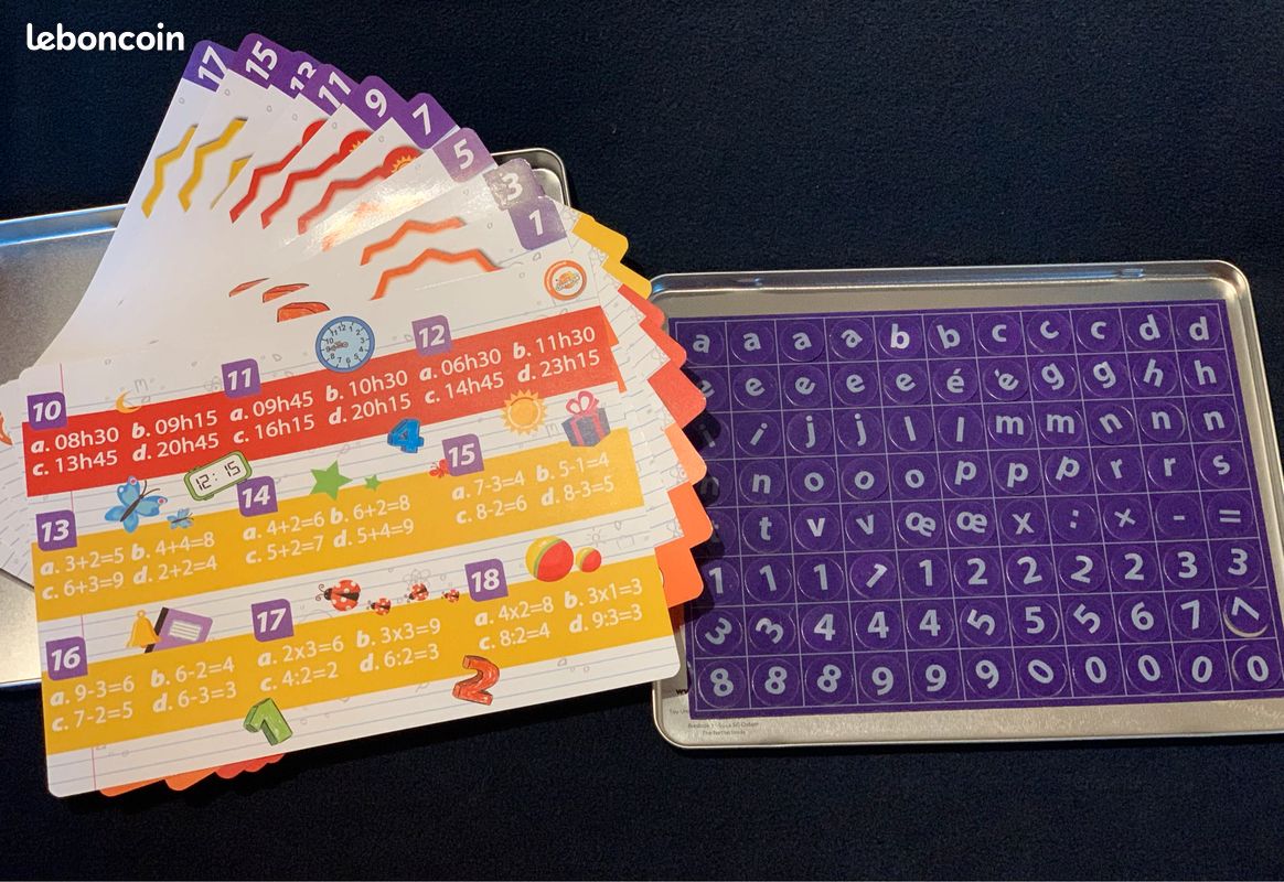 Boîte métallique avec des activités “Apprendre avec des aimants ” (image 2)