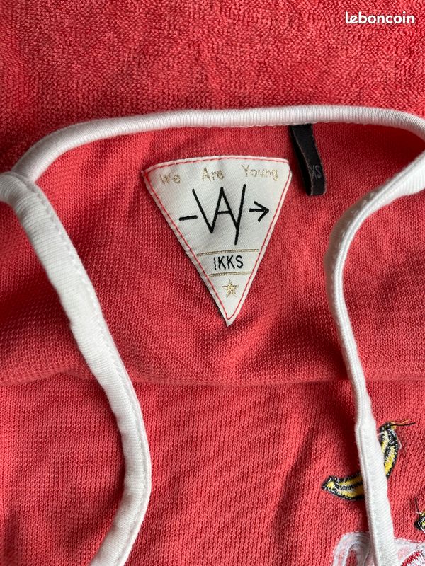 Haut molleton IKKS 12 ans corail Vêtements