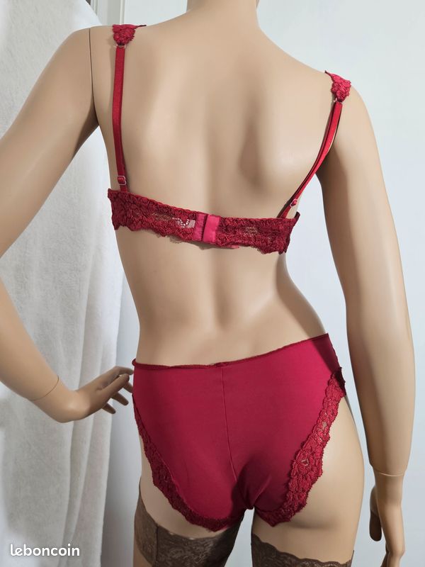 Ensemble Lingerie Vintage La Perla - Soutien-Gorge Balconnet & Culotte - Taille 1 - Ivoire/Crème Perlé - Neuf Avec étiquettes