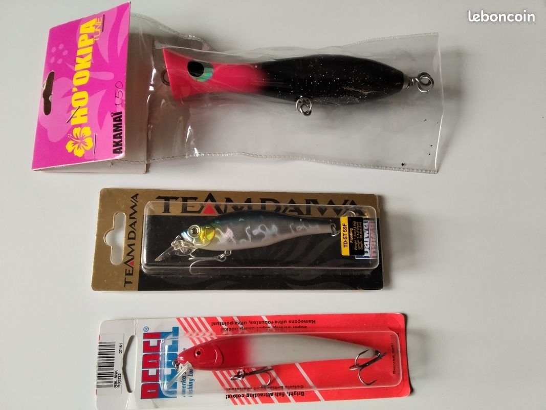 Lot De Leurres De Pêche – Plusieurs Types, Pour Le Bar, Neufs Avec Légers Défauts