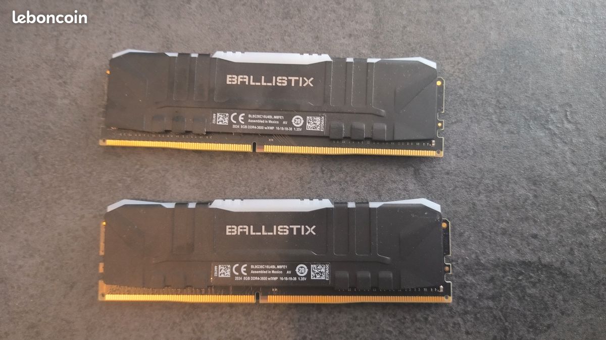 Memoria Ram Ddr4 Crucial Ballistix Rgb Bl2k8g36c16u4bl 3600 Mhz