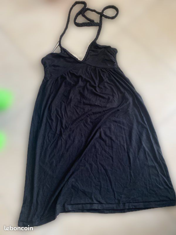Robe Sans Manches H&M Pour Femme - Taille 38, Coton, Kaki, Midi