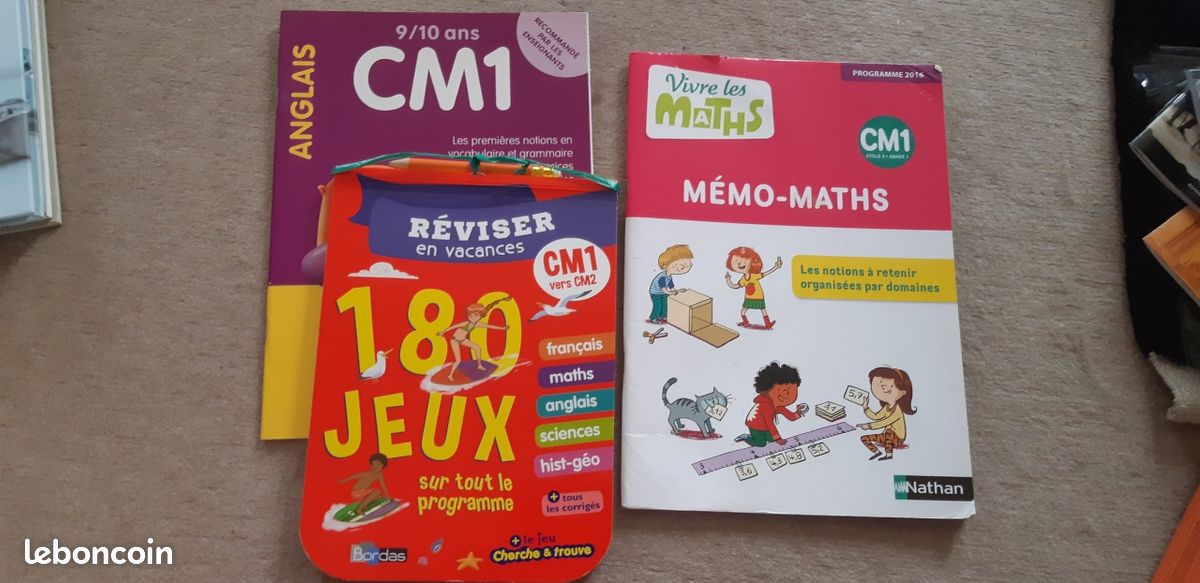 Anglais Cm1+ mémo maths CM1 et 180 jeux CM1 (image 2)