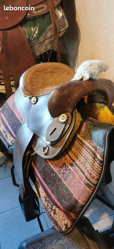 Selle Burro Mexicaine Vintage En Cuir Taille 12 Pouces