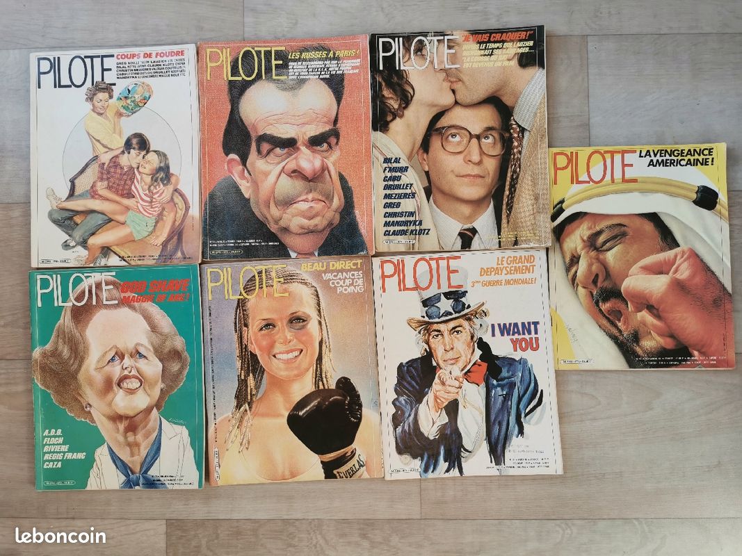 Lot 7 magazines Pilote vintage 80s (image 1)