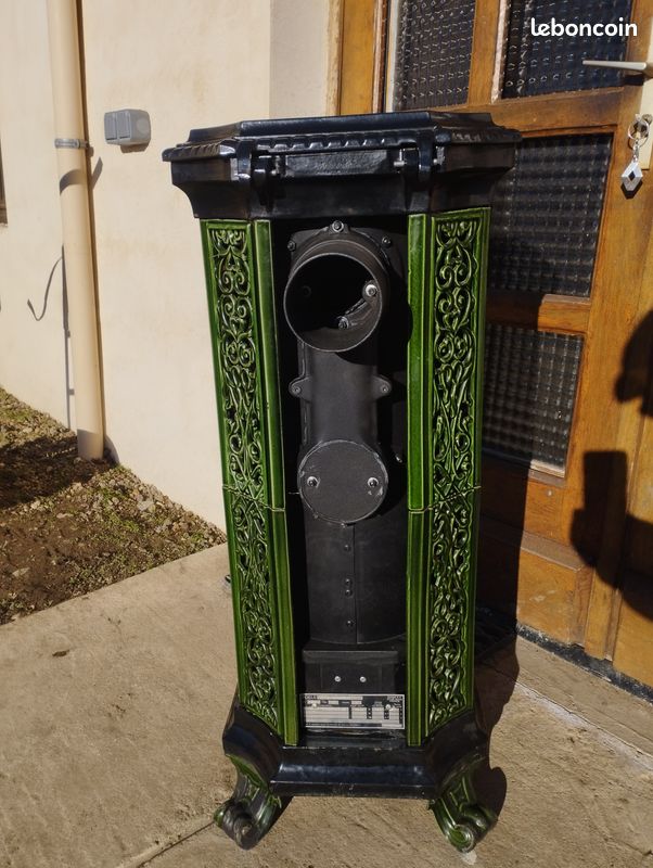 POÊLE GODIN BELLE époque modèle 3736 Emaillé noir NEUF EUR 2.850,00