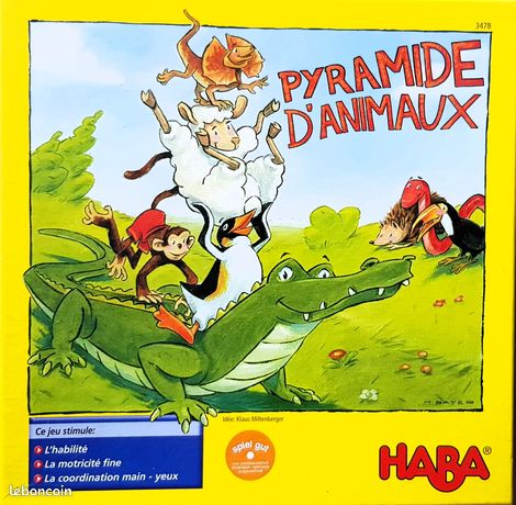 HABA Pyramide Des Animaux Édition Noël - Jeu D'Empilement En Bois Pour Enfants Dès 4 Ans