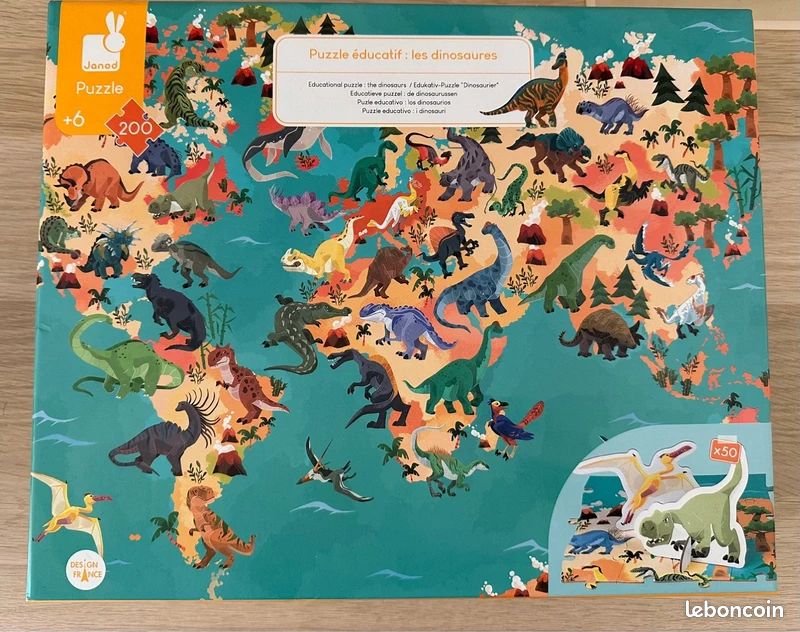 Puzzle éducatif dinosaures Janod (image 1)