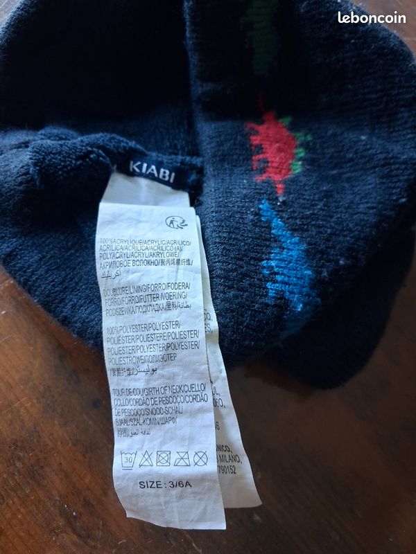 Tour de cou snood dinosaures de marque Kiabi 3 / 6 ans (image 2)