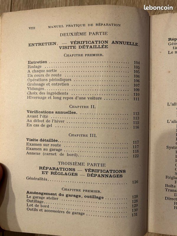 Livre ancien manuel pratique de réparation, dépannage et entretien de la voiture (image 7)