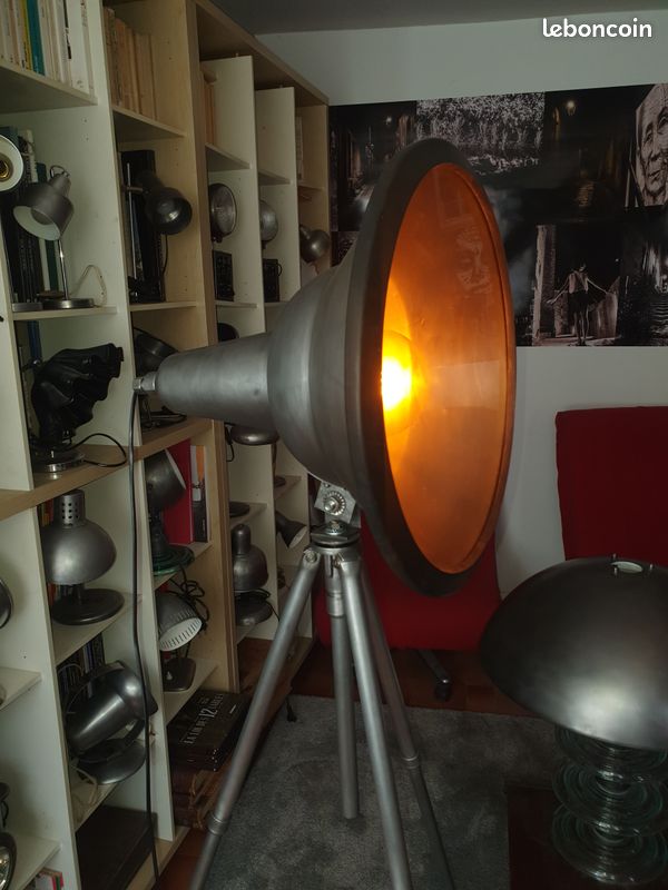 Grand spot sur support des années 1950 entièrement rénové (vintage, industriel) (image 1)