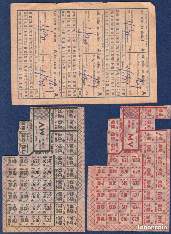 Lot de ticket de rationnement (image 2)
