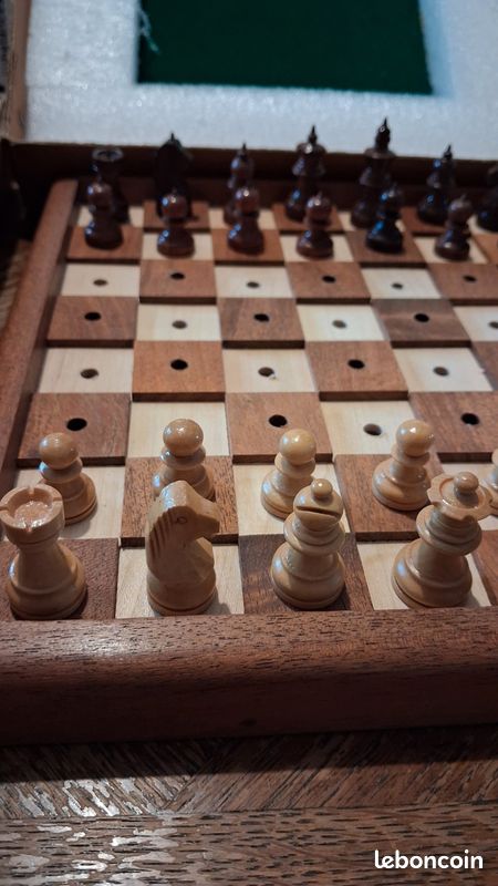 Jeu d'échecs en bois non voyant/Mal voyant (image 3)