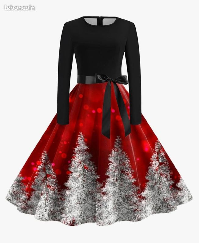 Vintage Robe Robe Rouge NoÃ«l Femme Robe Crayon Gia Delfina En