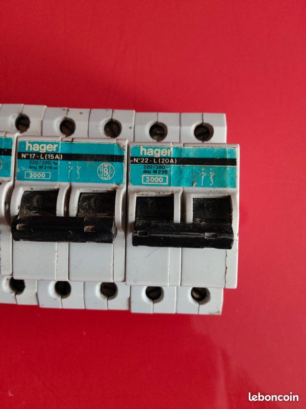 Lot disjoncteur hager 10/15/20 Amp (image 4)