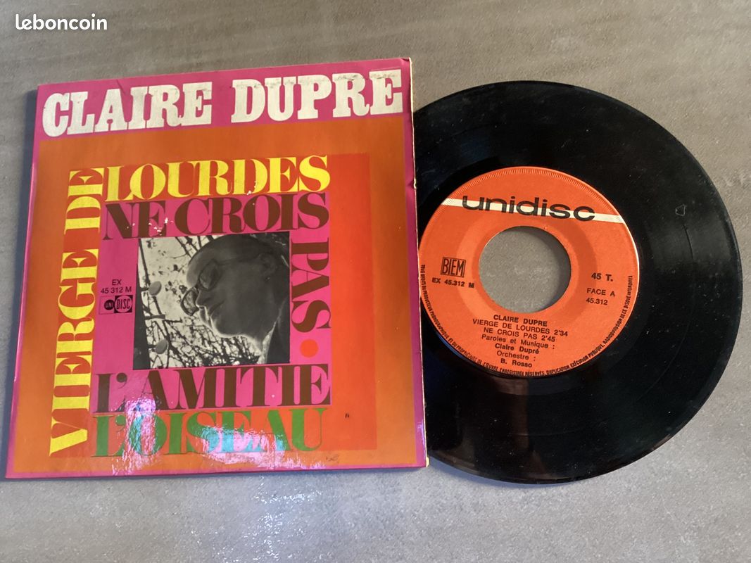 Vinyle 45t claire dupre (image 1)