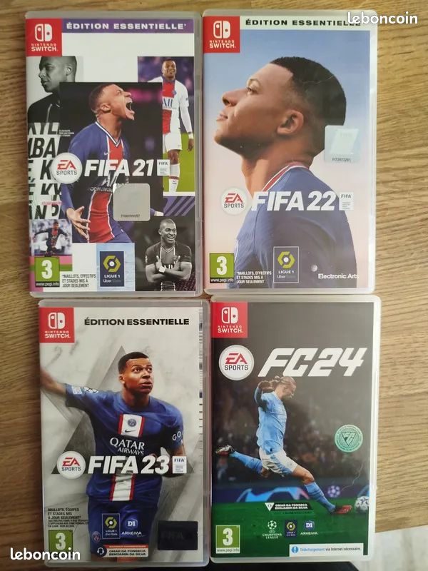 Jeux FIFA 2021, 2022, 2023 et FC 2024 Nintendo Switch Jeux vidéo