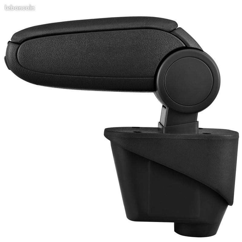 Accoudoir De Console Centrale En Cuir Noir Avec Couvercle Glissé Spécifique Pour Citroen C4 à Hayon 2004-10(avec Coutures Rouges