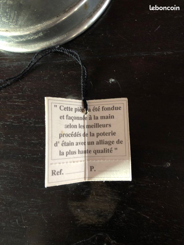 Pot à lait ancien décoratif étain (image 5)