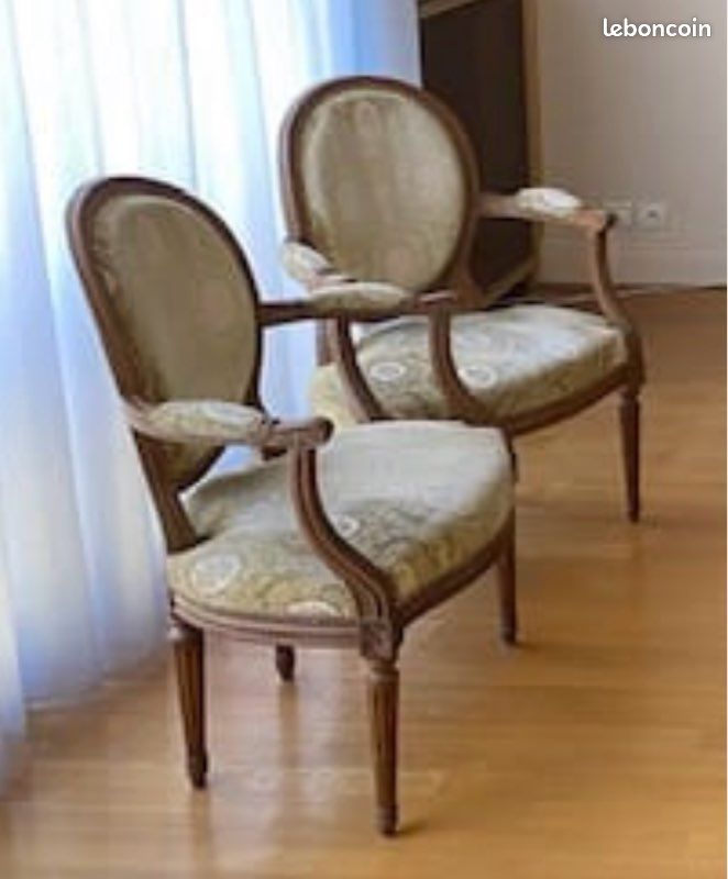 Lot de 2 Fauteuils Louis XVI (image 1)