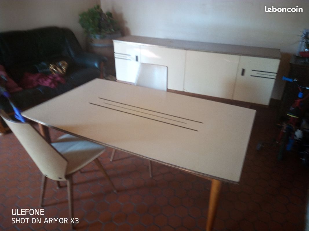 Table + buffet vintage année 70 (image 4)