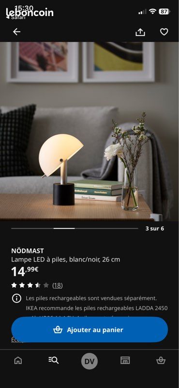 Lampe sans fil NODMAST (image 3)