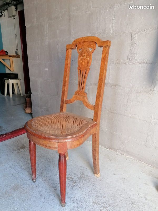 Chaise ancienne avec nacre (image 3)