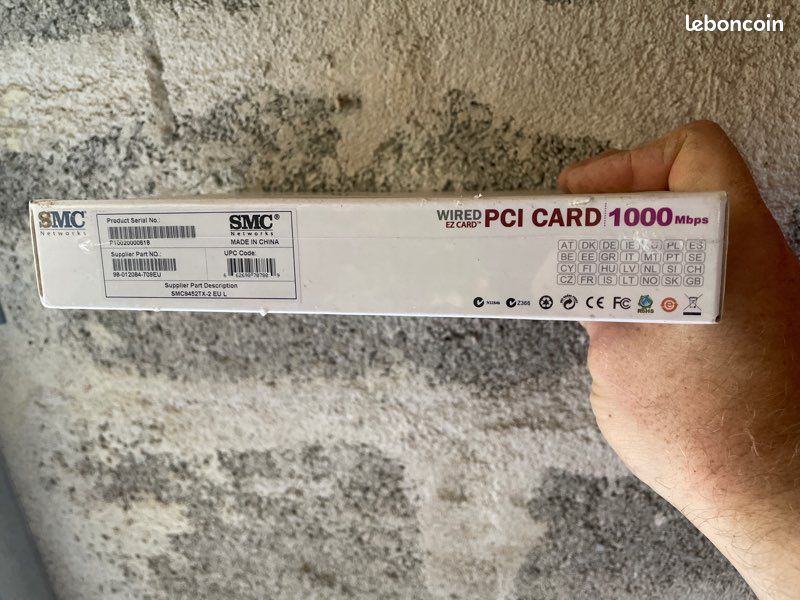 Carte Réseau SMC PCI – Interface Ethernet Pour Ordinateur De Bureau – Matériel D'occasion Fonctionnel