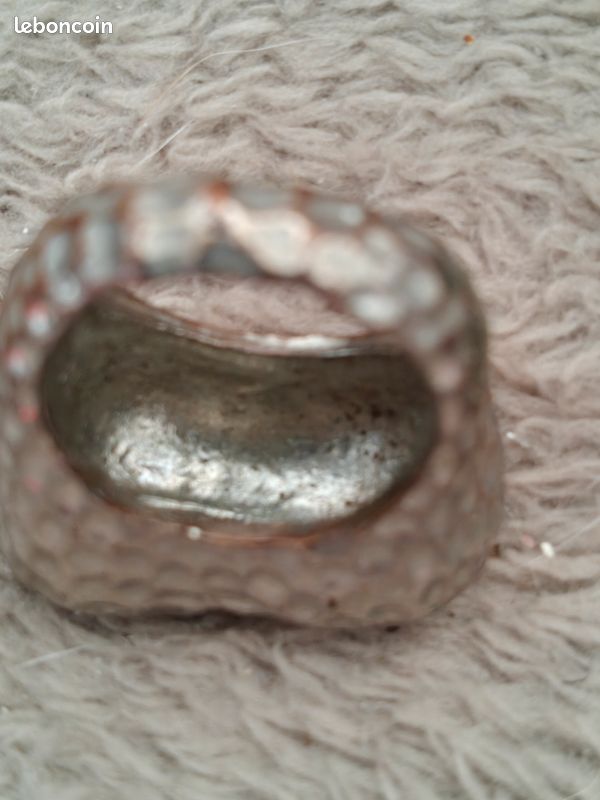Anneau bague sac en argent vintage (image 4)