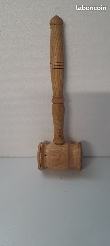 Maillet en bois sculpté ancien (image 4)