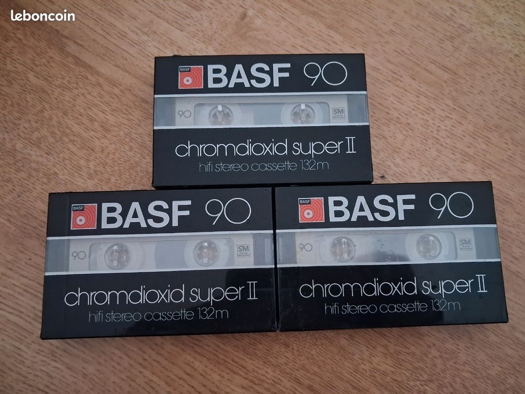 Lot De 3 Cassettes Audio BASF LH Extra I 90 - Neuves Sous Blister