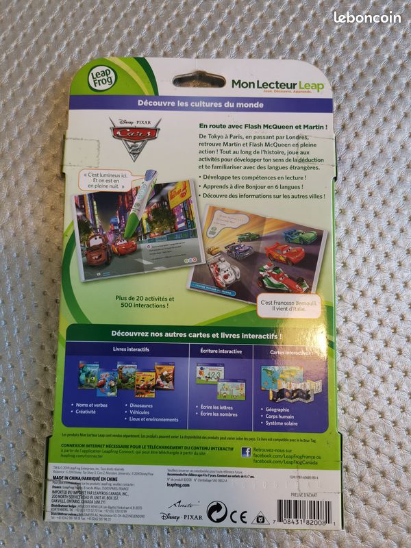 Livre interactif cars 2 martin agent secret leap frog (image 2)