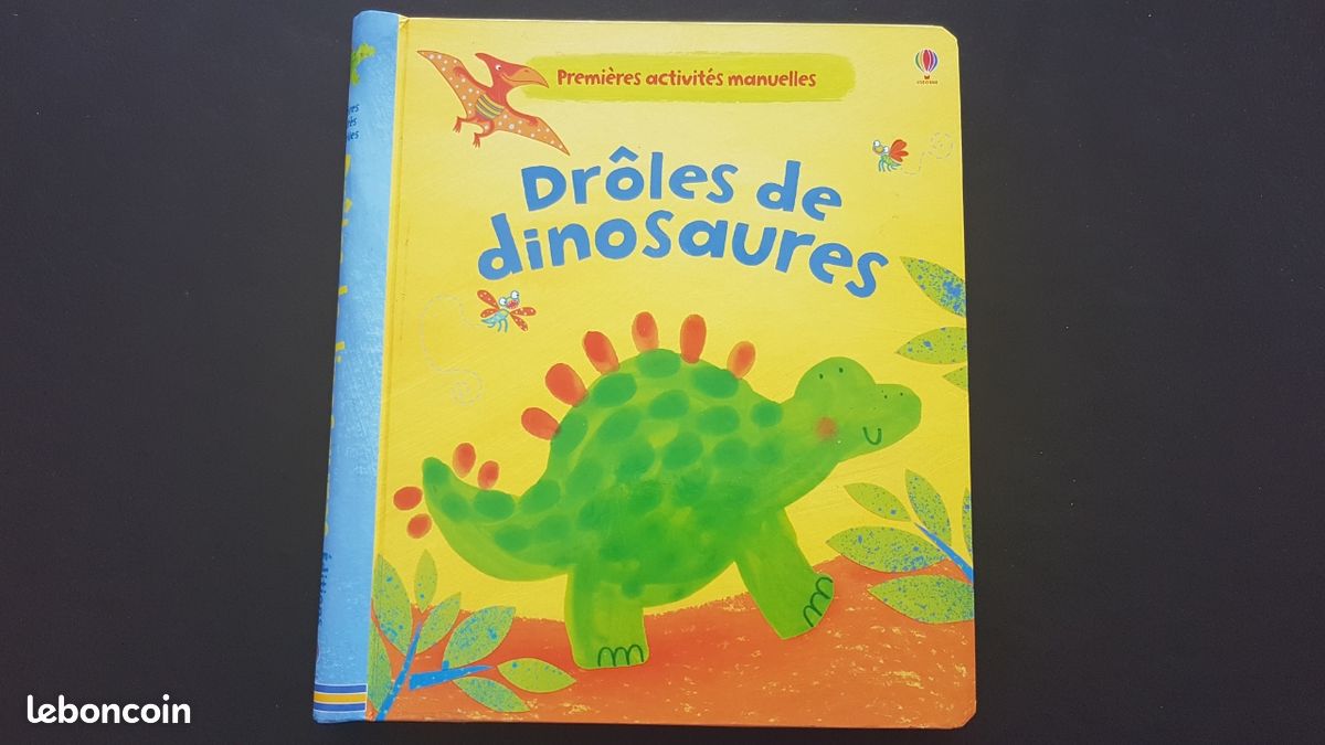 Livre à spirales Premières activités manuelles Drôles de dinosaures Usborne (image 1)