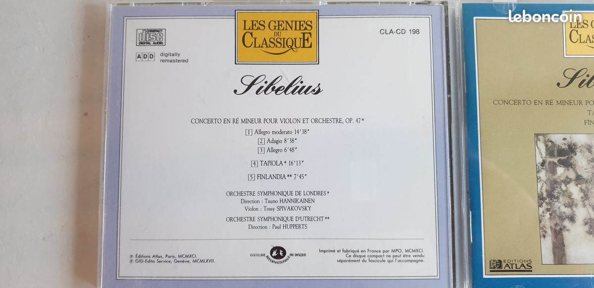 SIBELIUS oeuvres diverses (image 2)