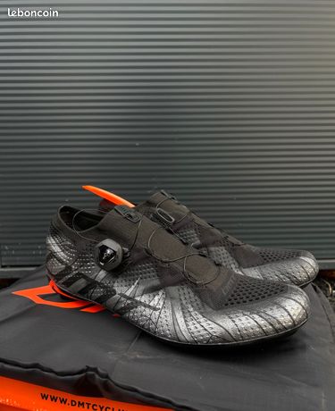 Chaussures Cyclisme Route DMT KR1 Noires – Semelle Carbone, Compatibles 3 Boulons