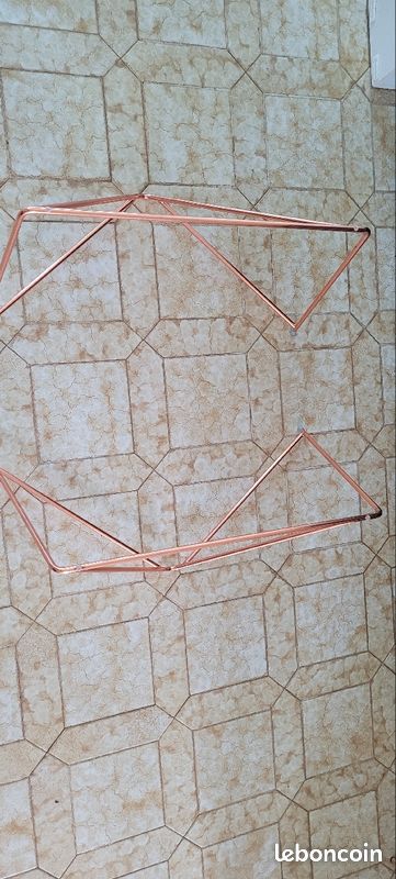 Pied de table design rose cuivre (image 2)