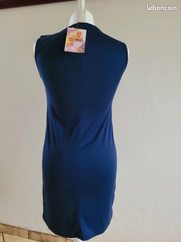 Robe Patineuse En Velours Bleu Marine TU - Taille 10 Neuve Avec étiquette - Idéale Soirée Ou Cocktail