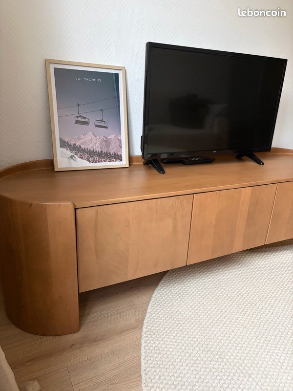 Meuble télévision en bois de manguier Sklum (image 2)