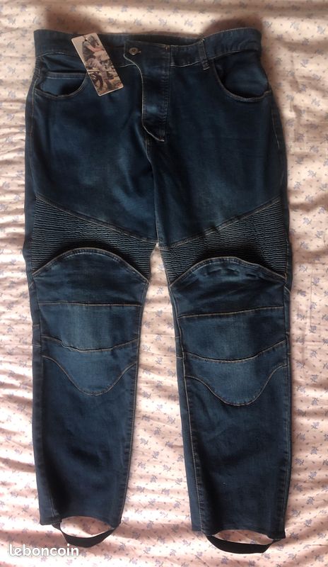 Jean Moto Femme HOMDECR - Coupe Ajustée Avec Protections Genoux Hanches, Stretch Cargo